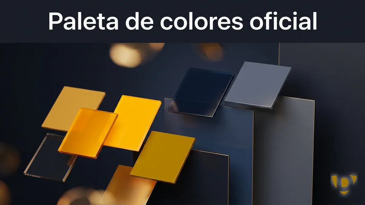 Paleta de colores oficial de la marca Doradobet: dorado y azul tinta sobre fondo oscuro